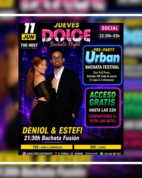 Dolce Bachata Night - Event poster