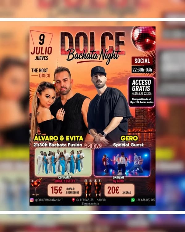 Dolce Bachata Night - Event poster