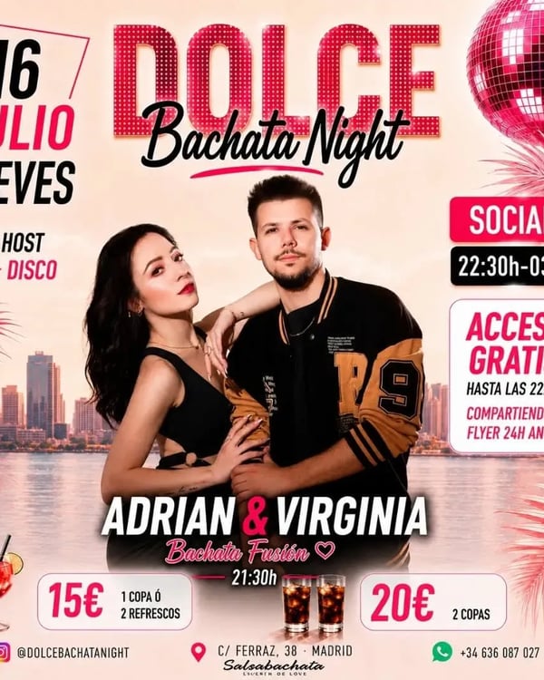 DOLCE Bachata Night - Event poster