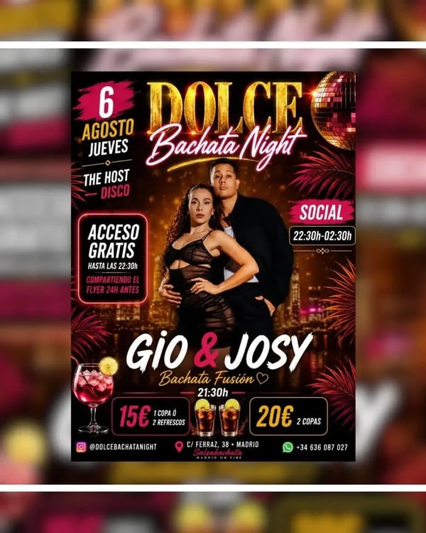 Dolce Bachata Night - Event poster