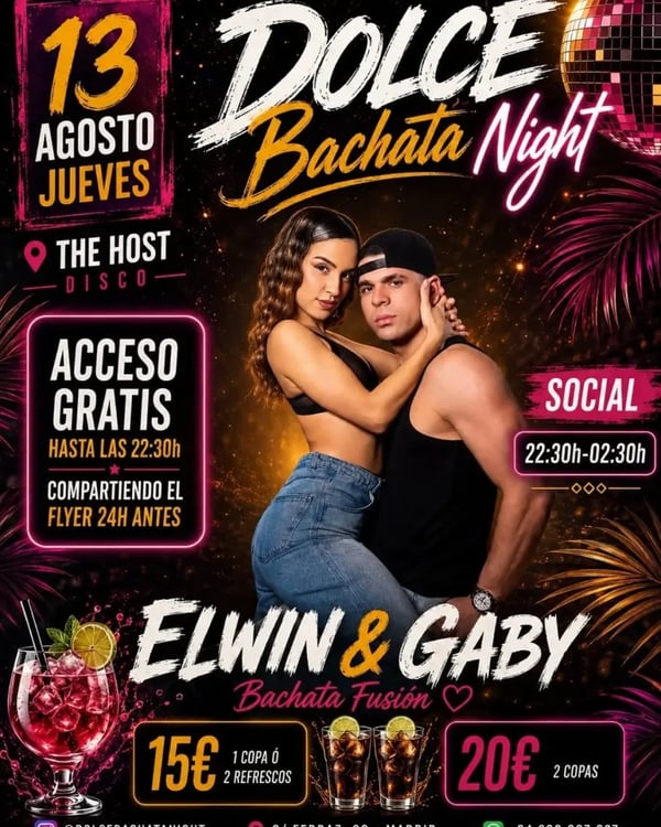 Dolce Bachata Night - Event poster
