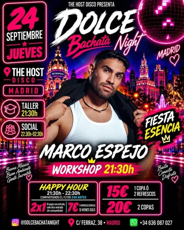 Dolce Bachata Night - Poster del evento