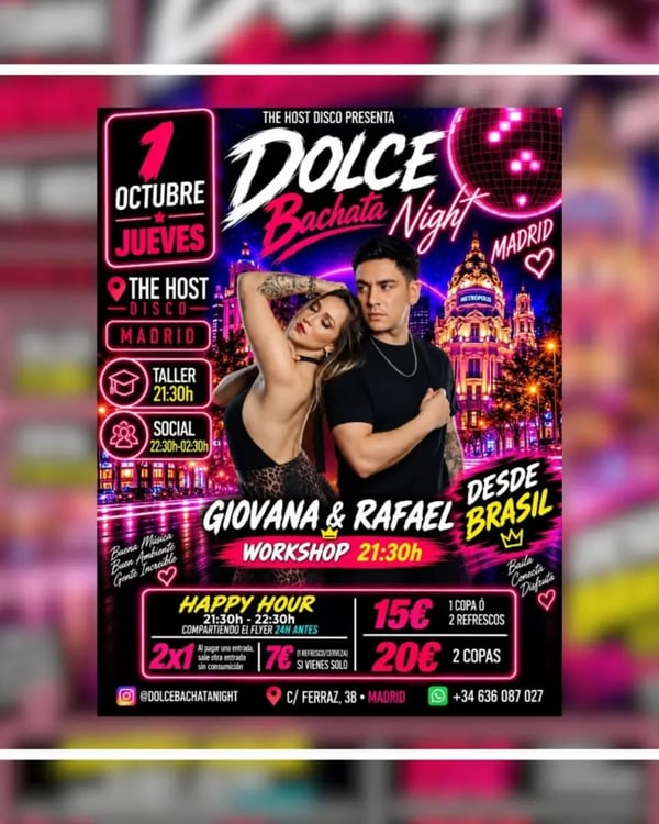 Dolce Bachata Night - Poster del evento