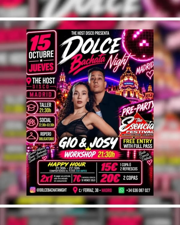 Dolce Bachata Night - Poster del evento