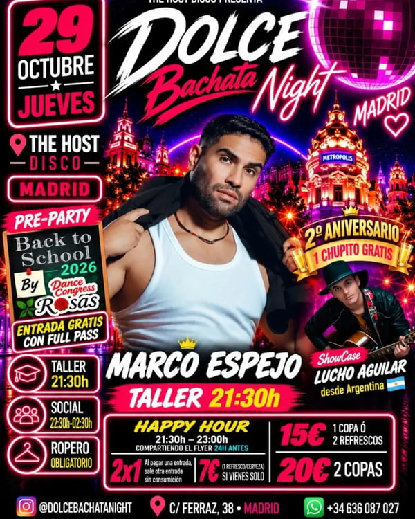Dolce Bachata Night - Poster del evento