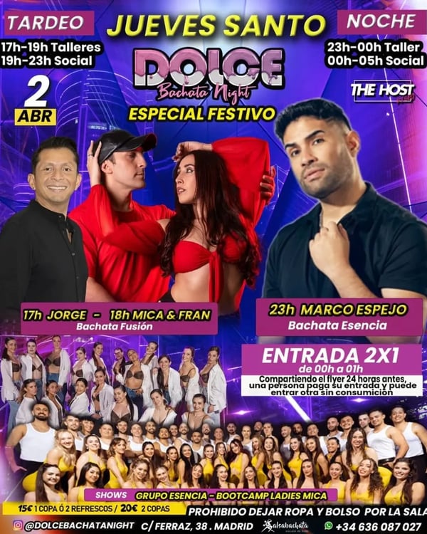 Dolce Bachata Night Especial Festivo - Event poster