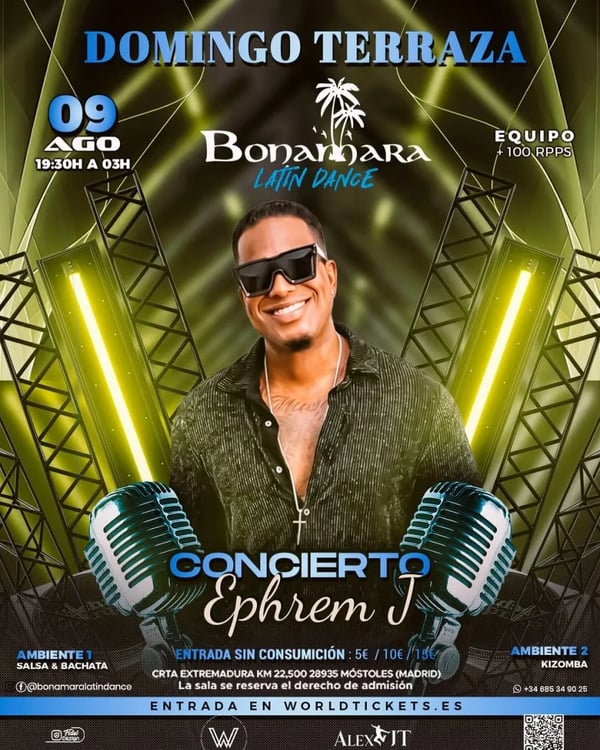 Domingo Terraza – Concierto Ephrem J - Event poster
