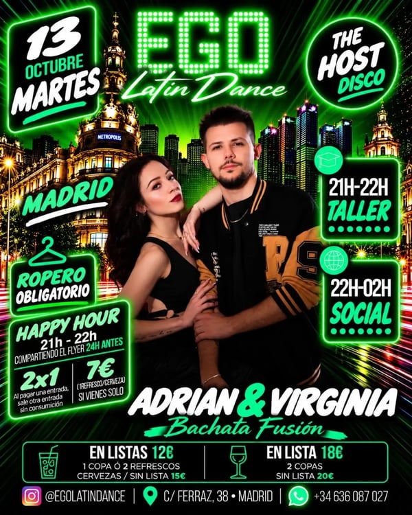 EGO Latin Dance - Poster del evento