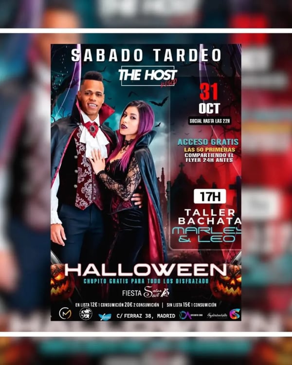 Halloween Tardeo Bachata - Poster del evento