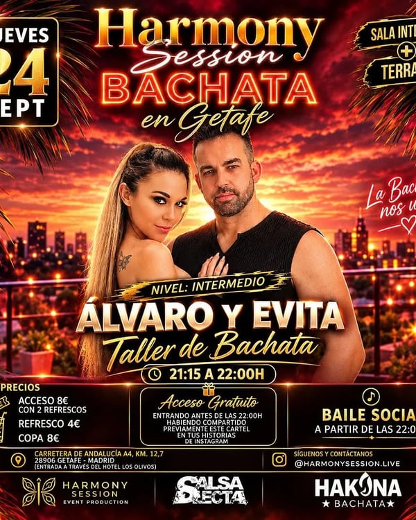 Harmony Session Bachata en Getafe - Event poster