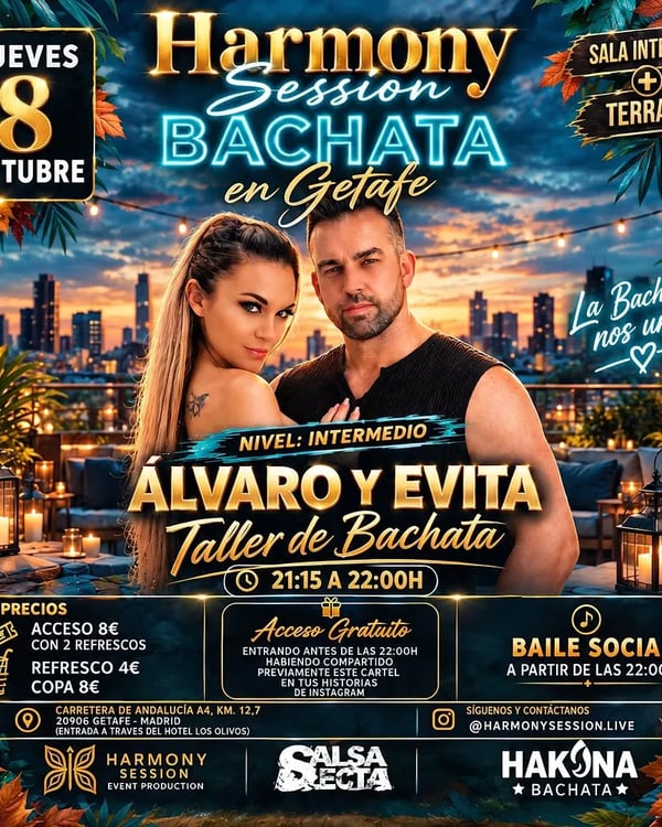 Harmony Session Bachata en Getafe - Poster del evento