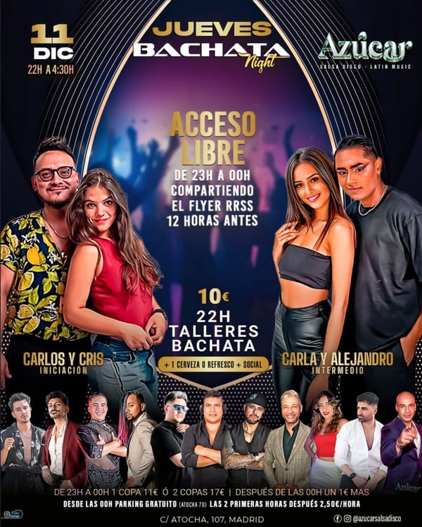 Jueves Bachata Night - Event poster