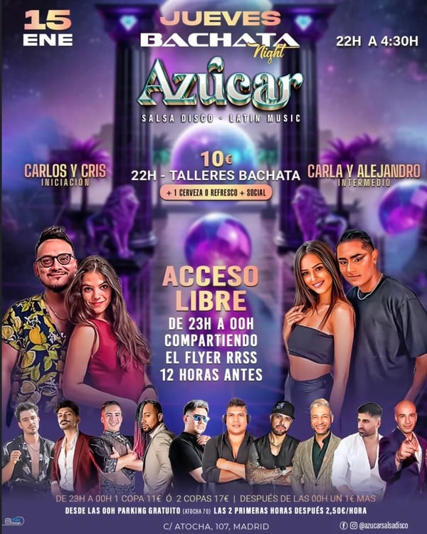 Jueves Bachata Night - Poster del evento