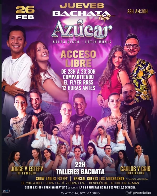 Jueves Bachata Night - Poster del evento