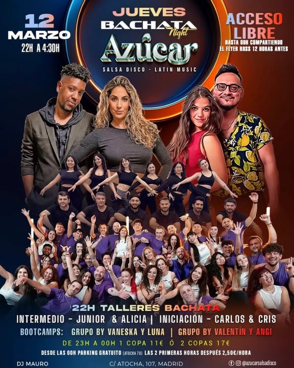 Jueves Bachata Night - Poster del evento