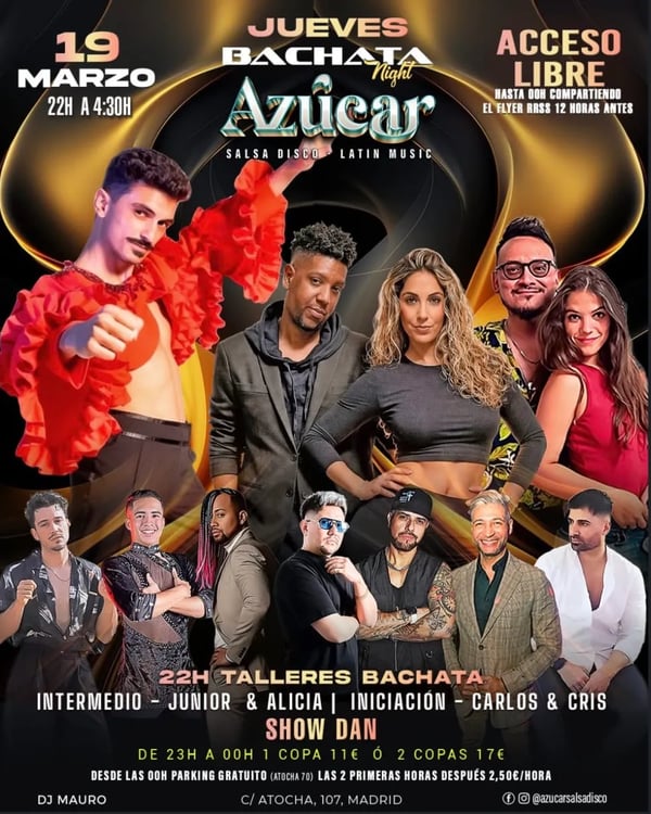 Jueves Bachata Night - Poster del evento