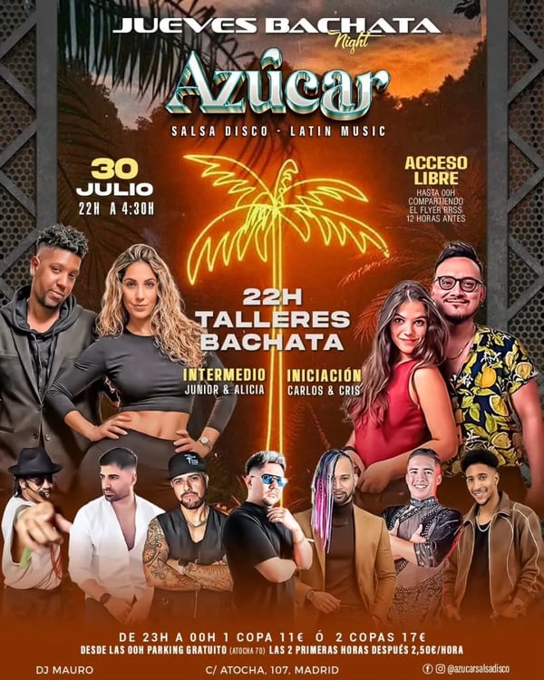 Jueves Bachata Night - Poster del evento