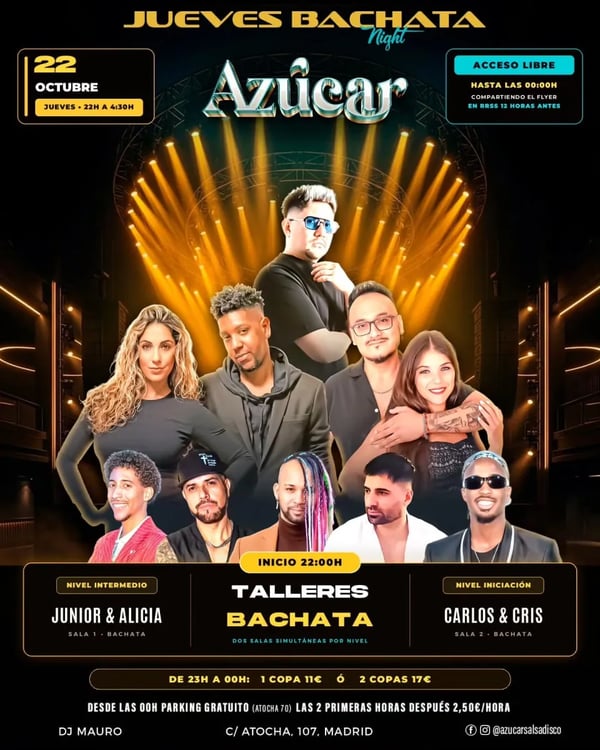 Jueves Bachata Night - Poster del evento