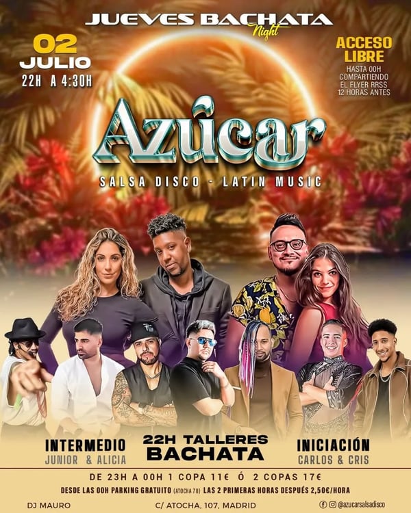Jueves Bachata Night Azúcar - Event poster