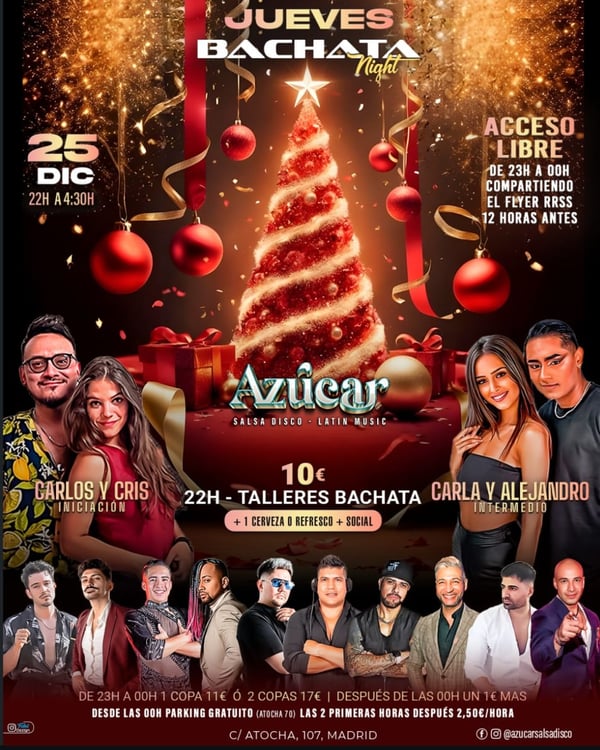 Jueves Bachata Night - Especial Navidad - Poster del evento