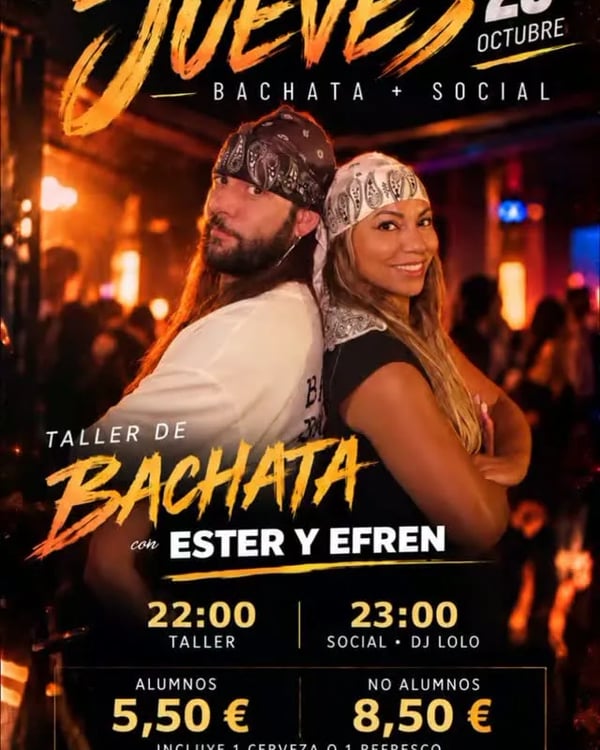 Jueves bachata + social - Poster del evento