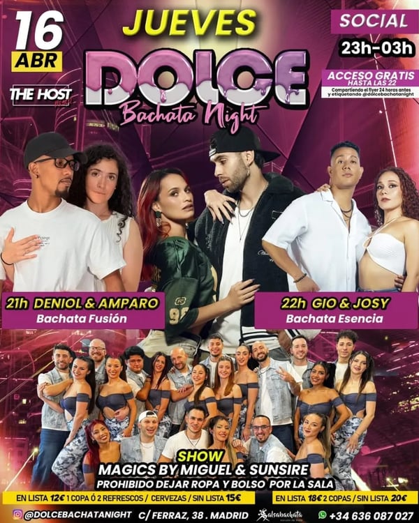 Jueves Dolce Bachata Night - Event poster