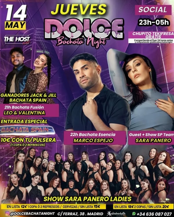 Jueves Dolce Bachata Night - Event poster