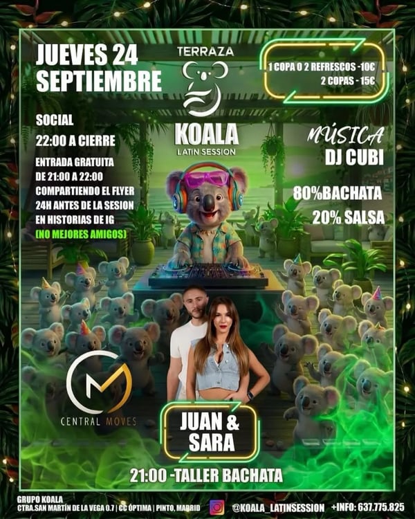 Koala Latin Session - Poster del evento