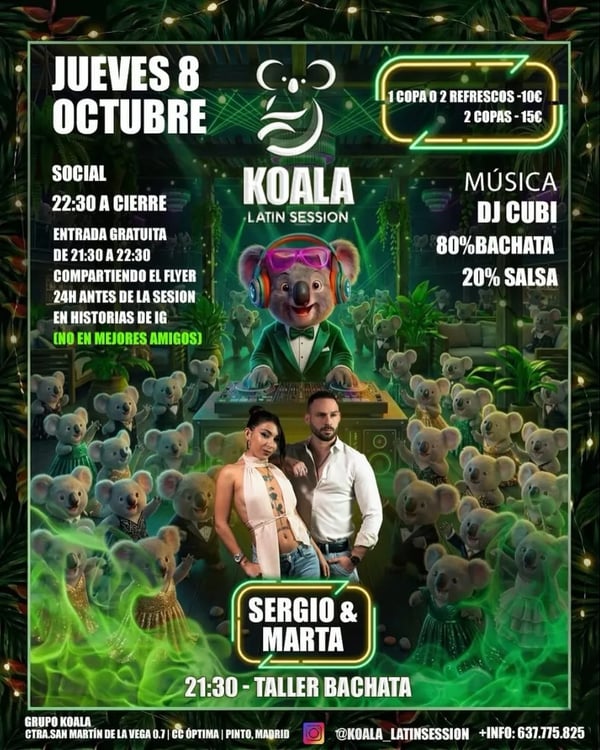 Koala Latin Session - Poster del evento