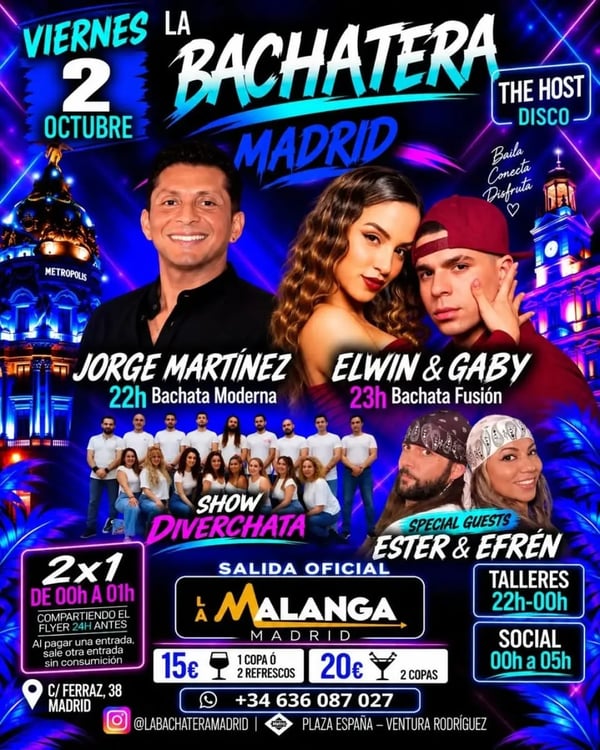 La Bachatera Madrid - Poster del evento