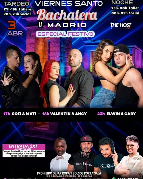 La Bachatera Madrid Especial Festivo - Event poster