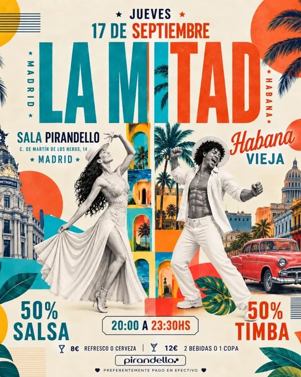 La mitad - Event poster