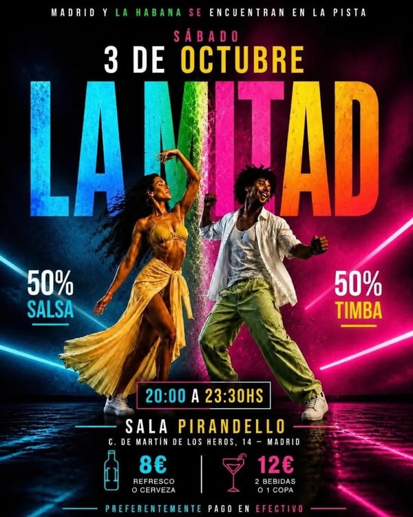 La mitad - Event poster