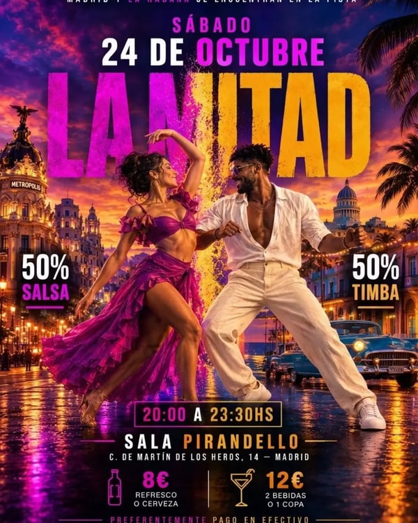 La mitad - Event poster