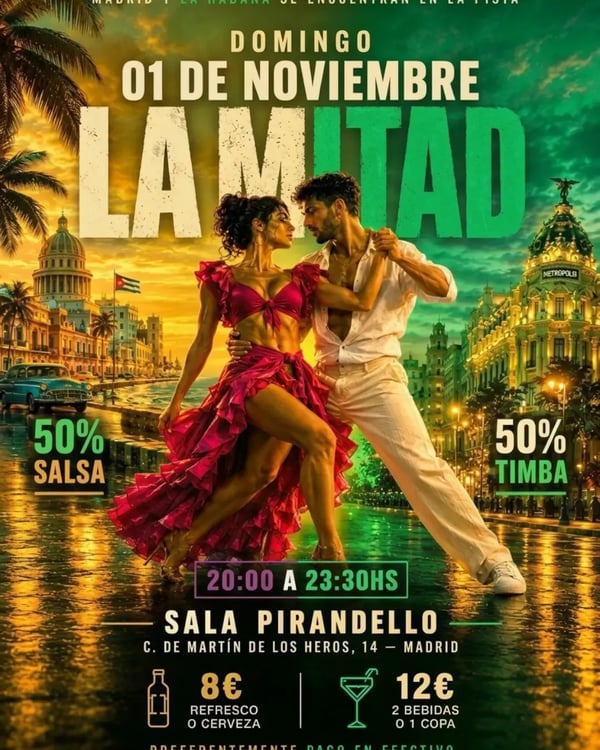 La mitad - Event poster