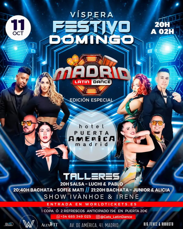 Madrid Latin Dance - Víspera de festivo domingo - Poster del evento