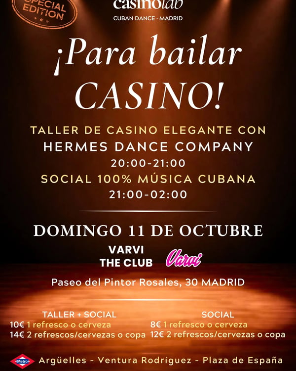 ¡Para bailar casino! - Event poster