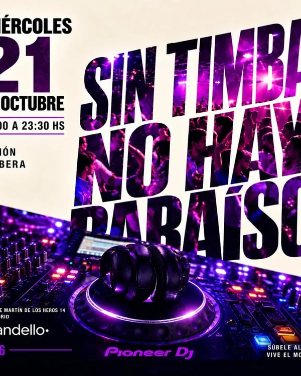 Sin timba no hay paraíso - Poster del evento