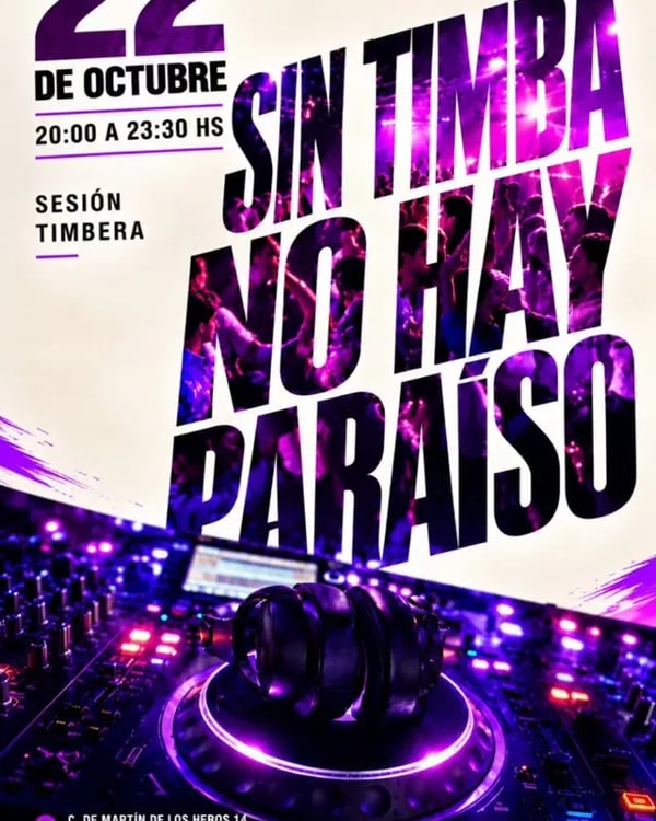 Sin timba no hay paraíso - Poster del evento