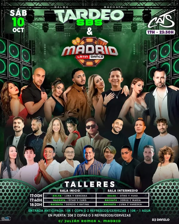 Tardeo SBS + Madrid Latin Dance - Poster del evento