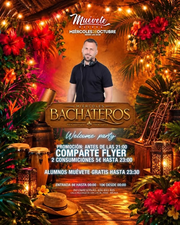 Miércoles bachateros - Poster del evento