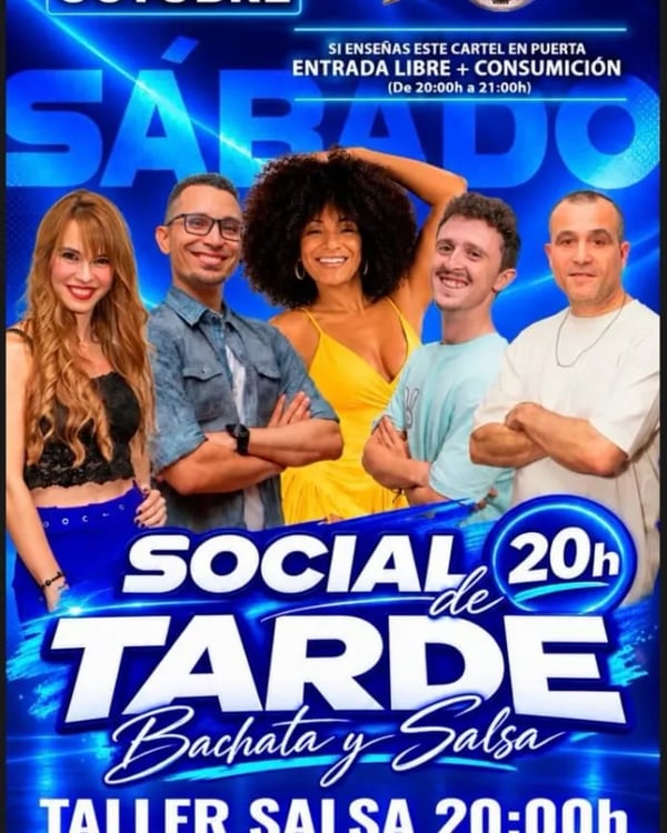 Social de tarde: Bachata y salsa - Poster del evento