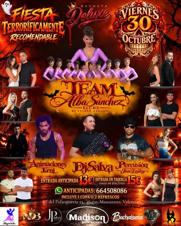 Fiesta terroríficamente recomendable - Bachata Deluxe - Poster del evento