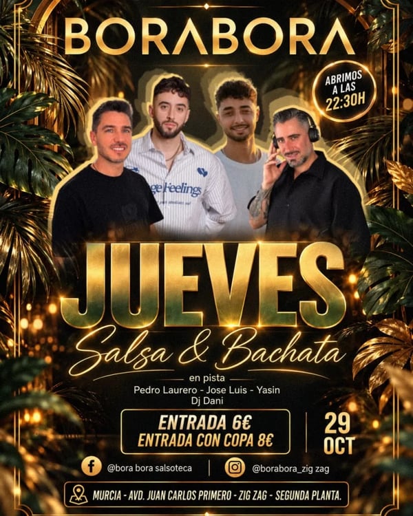 Jueves salsa & bachata - Poster del evento