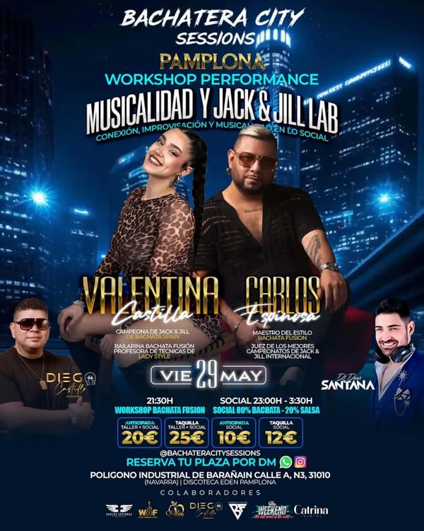Bachatera City Sessions Pamplona: Musicalidad y Jack & Jill Lab