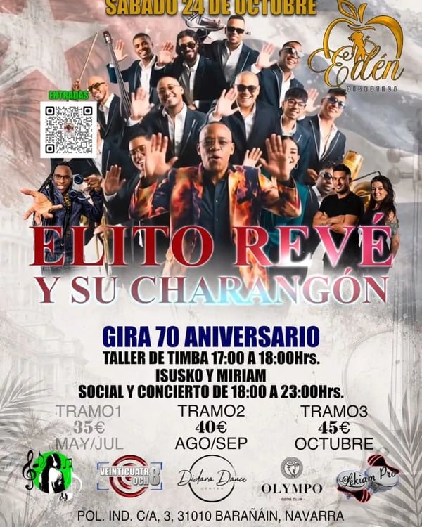Elito Revé y su Charangón - Gira 70 aniversario - Event poster