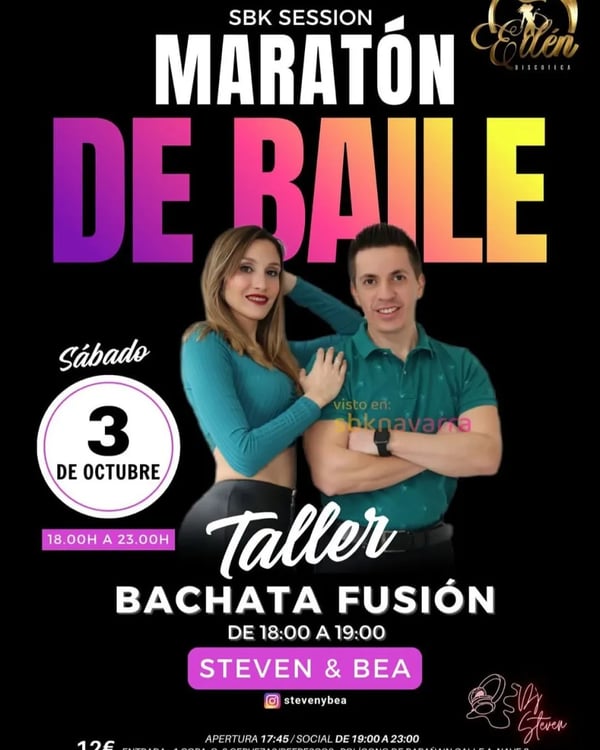 SBK Session Maratón de baile - Event poster