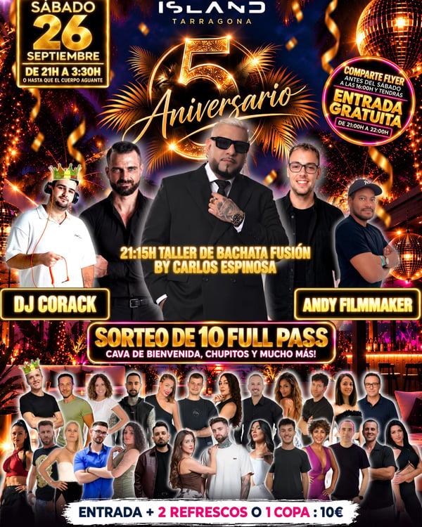 5.º aniversario - Poster del evento