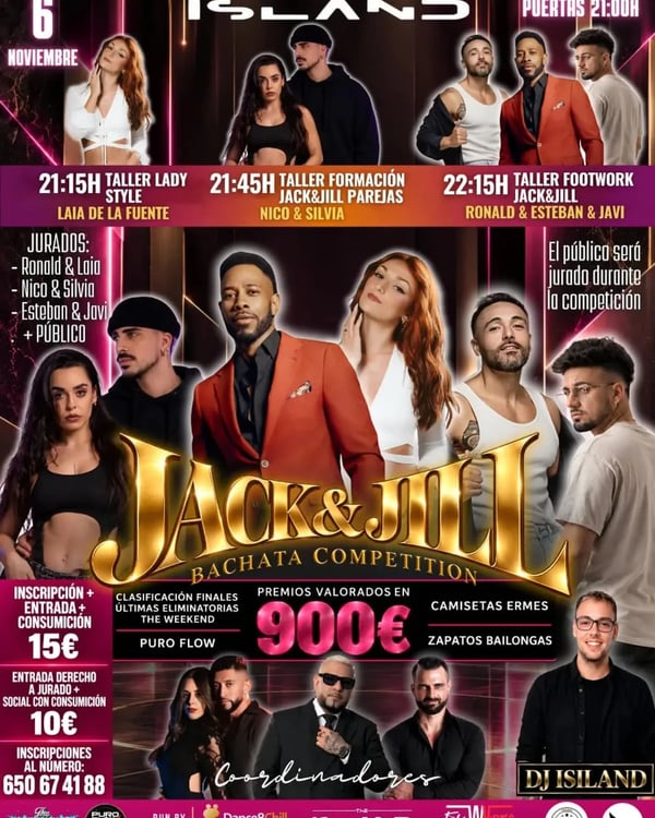 Jack & Jill Bachata Competition - Event poster