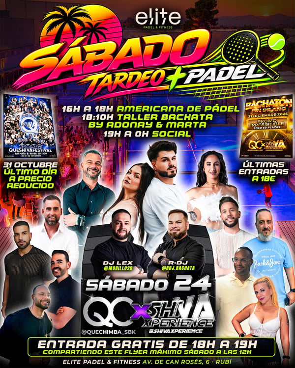 Sábado tardeo + pádel - Poster del evento